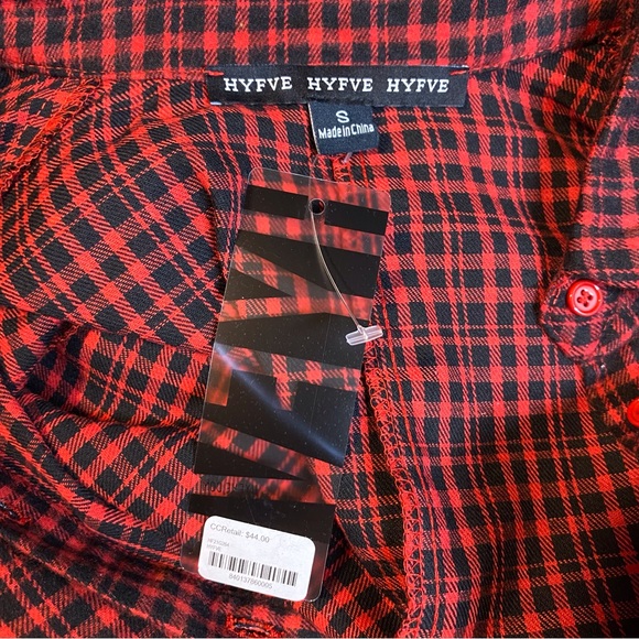 HYFVE Plaid Collared Babydoll Mini Dress NWT - Picture 5 of 10